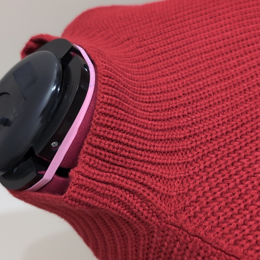 Joe Fresh| NWT Red Long Sleeve Mock Neck Midi Knit Sweater Dress - Picture 6 of 13